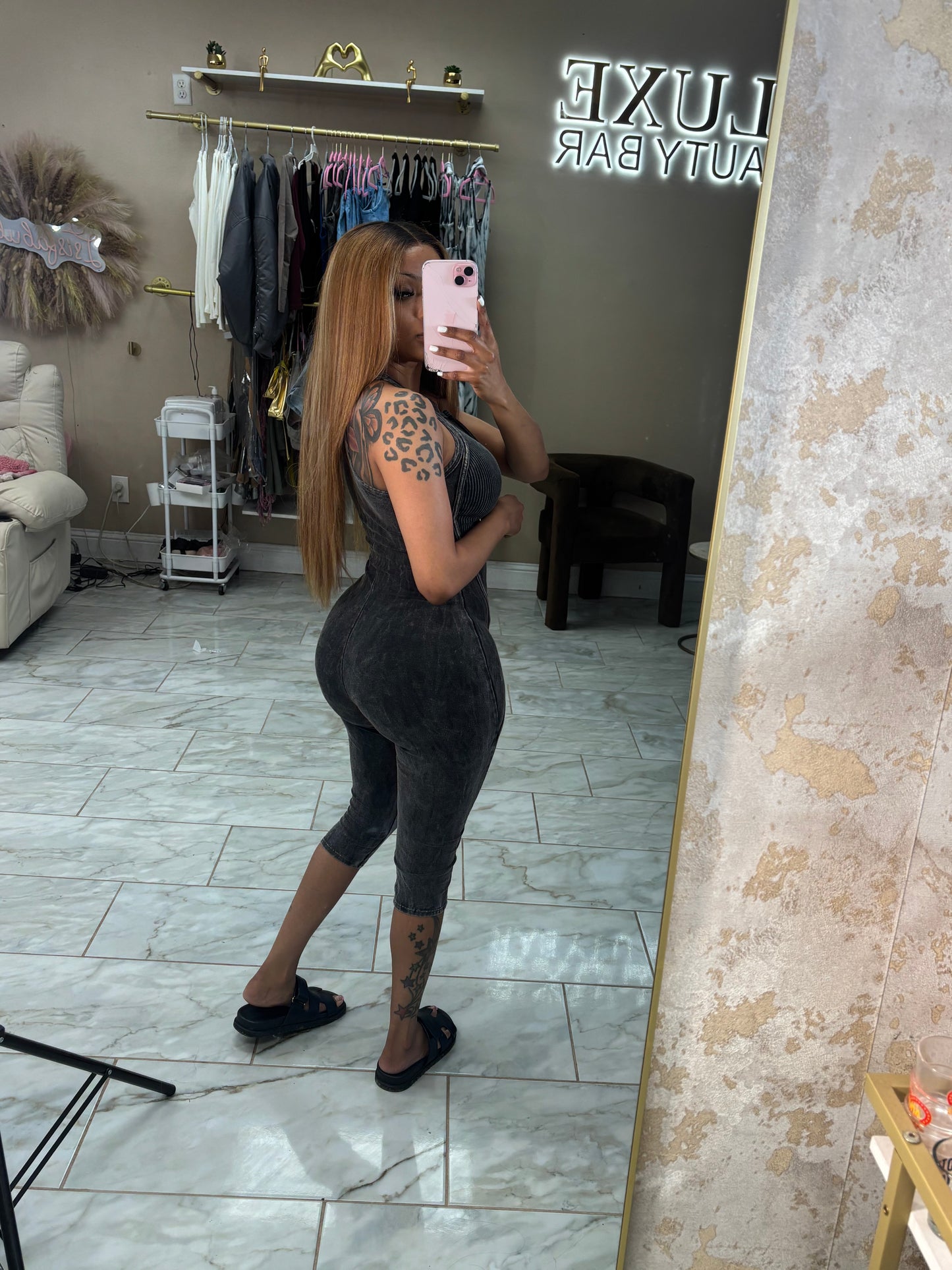 Ribbed me one piece