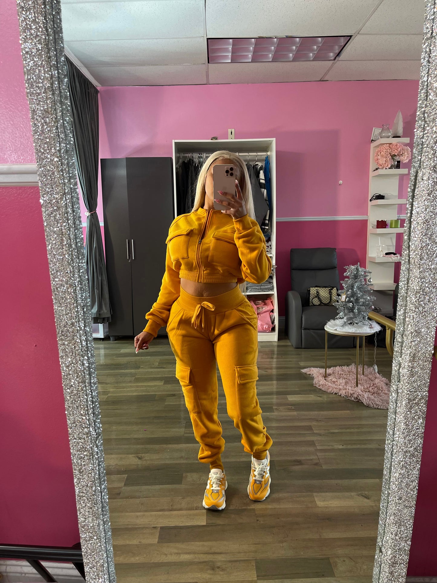 Glizzy mustard Jogger Set